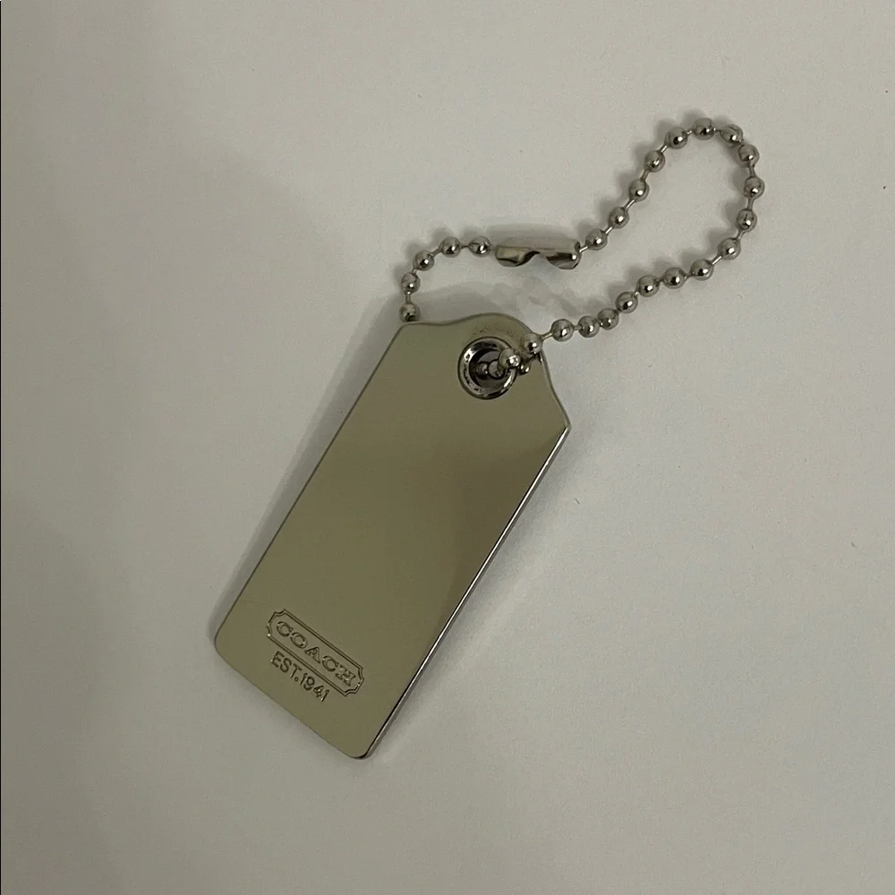 Coach Metal Hang Tag Keychain Bag Charm